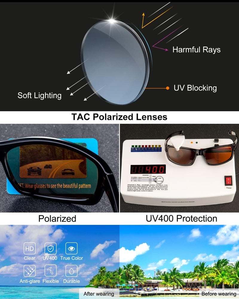 BEALER Store Polarized Sports Sunglasses for Men Lightweight TR90 Frame Sun Glasses Driving Cycling Fishing UV Protection Shades - Image 5